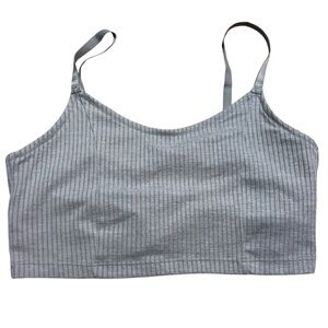 NWT Aerie Ribbed Bralette Grey XXL American Eagle Bra